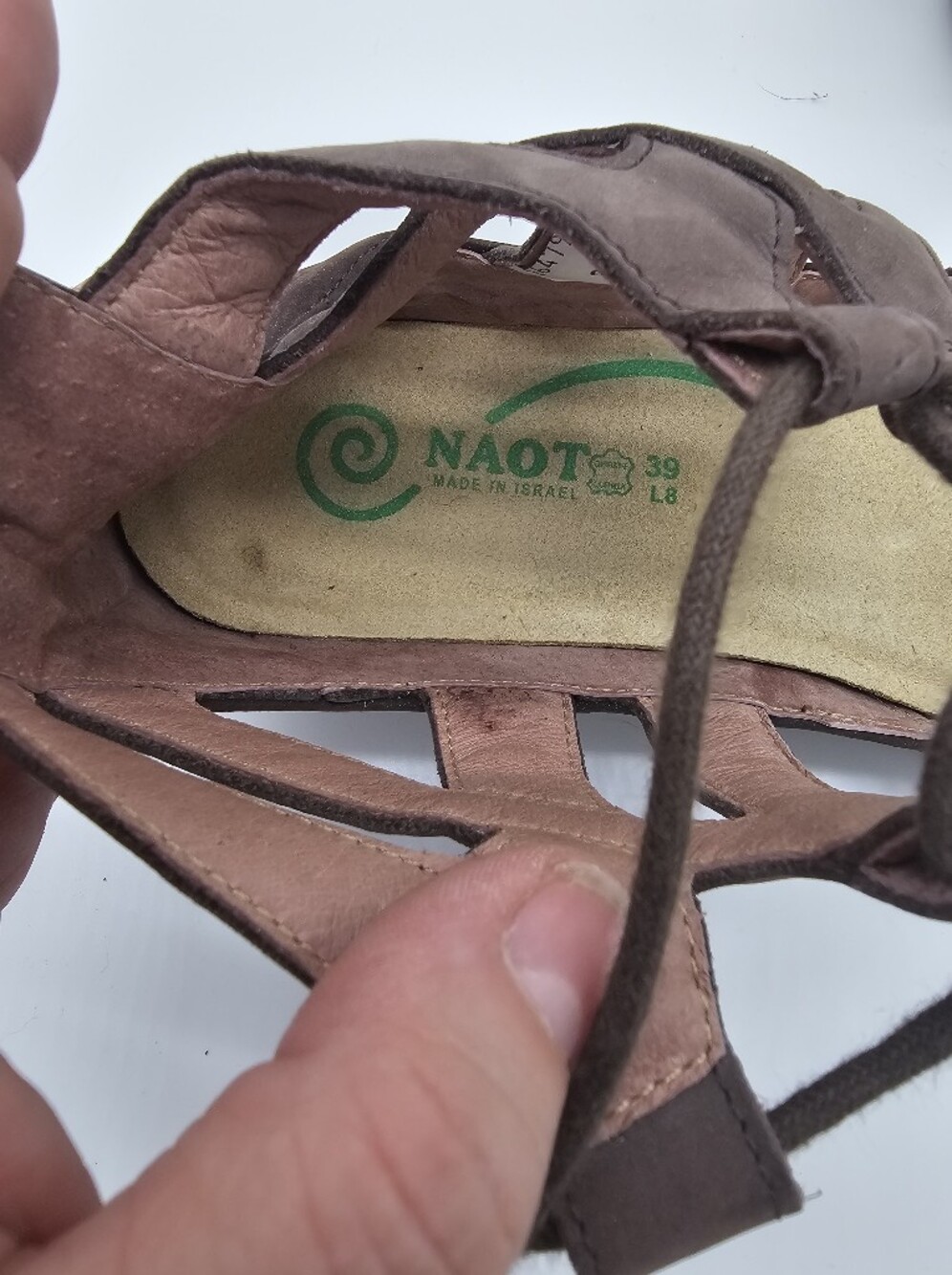 Naot Women’s Brown Lace-Up Comfort Flats Sz 8 - Picture 5 of 6